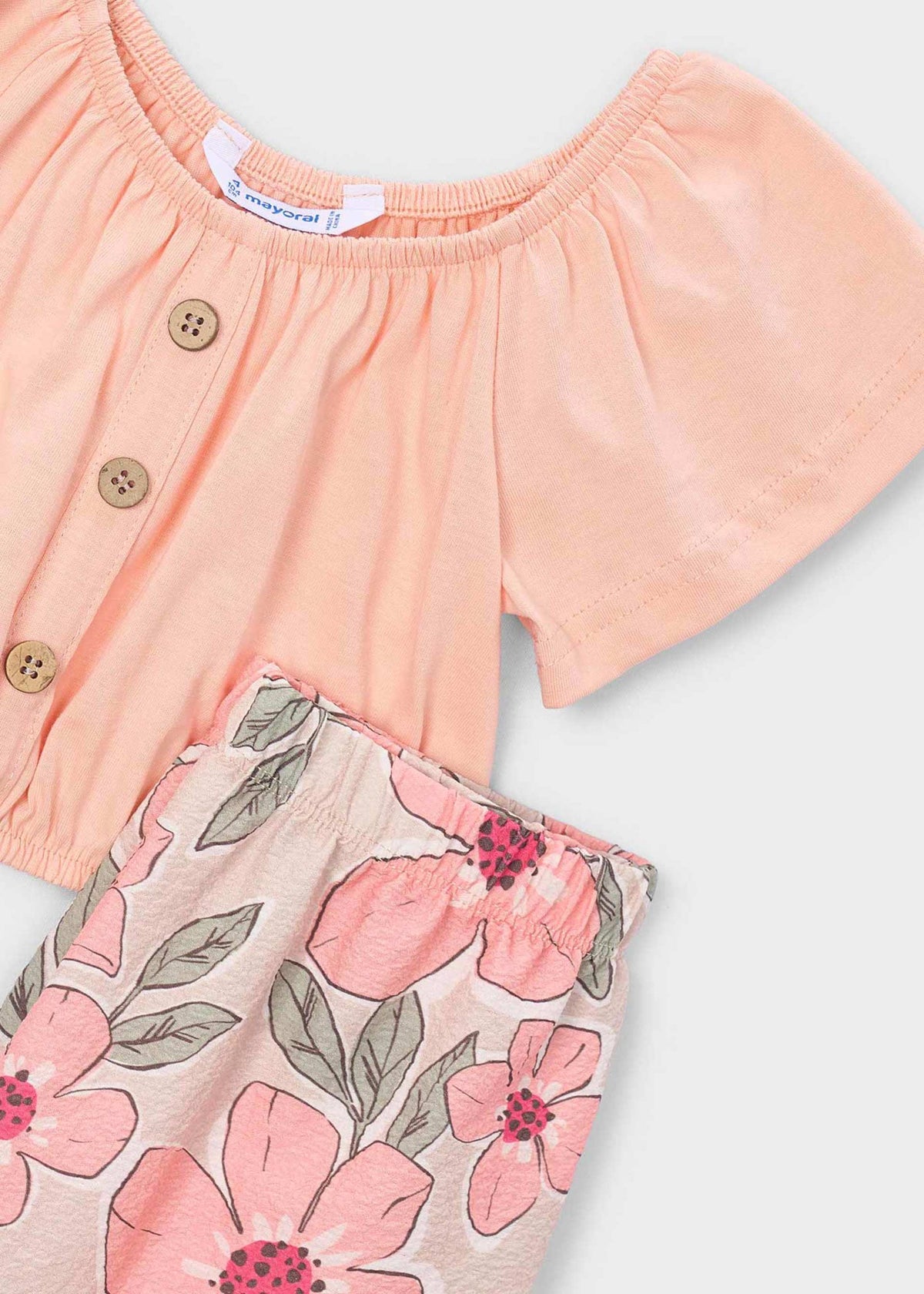 Printed long pants and top set for girls