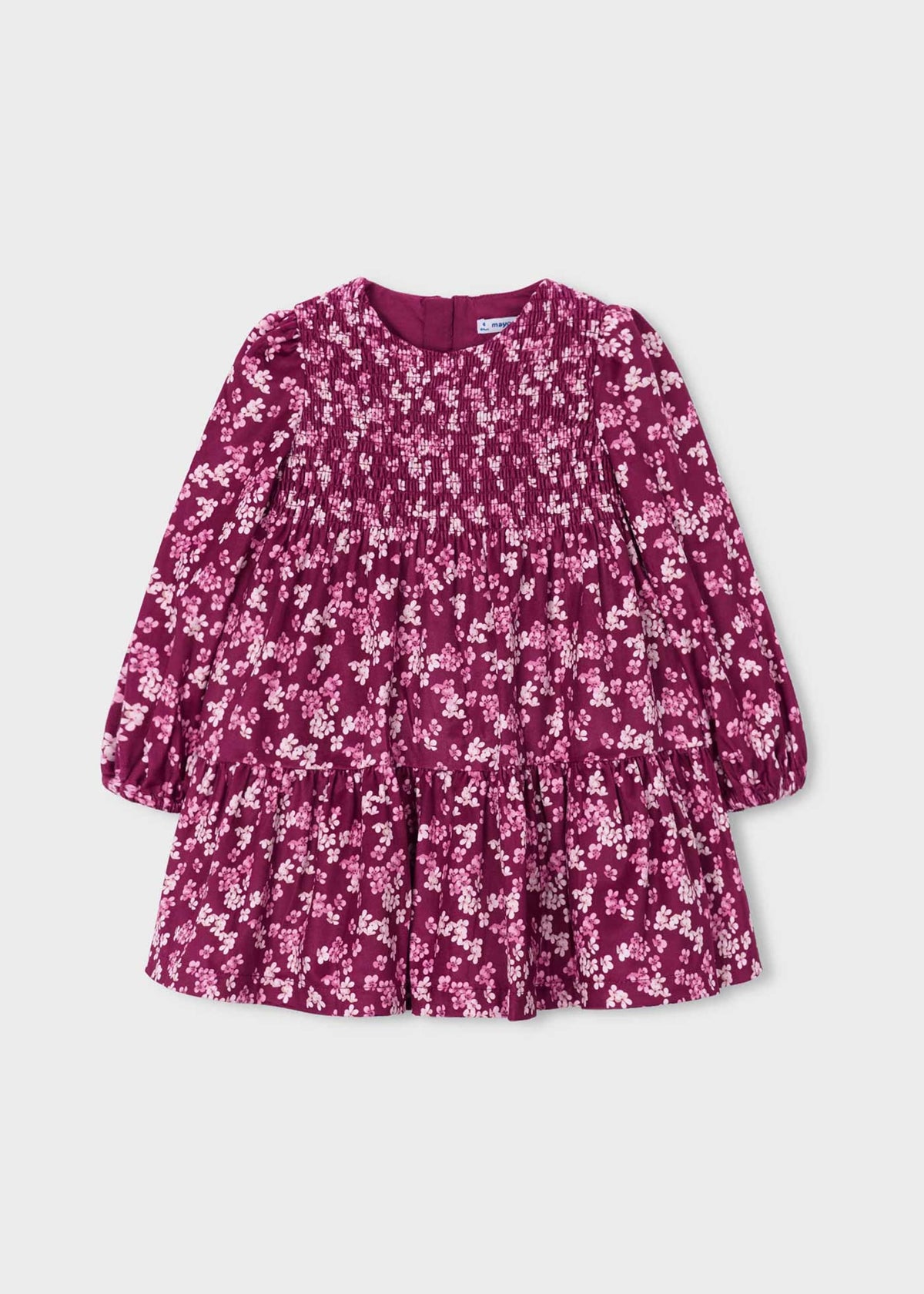 Bedrucktes Samtkleid für Mädchen