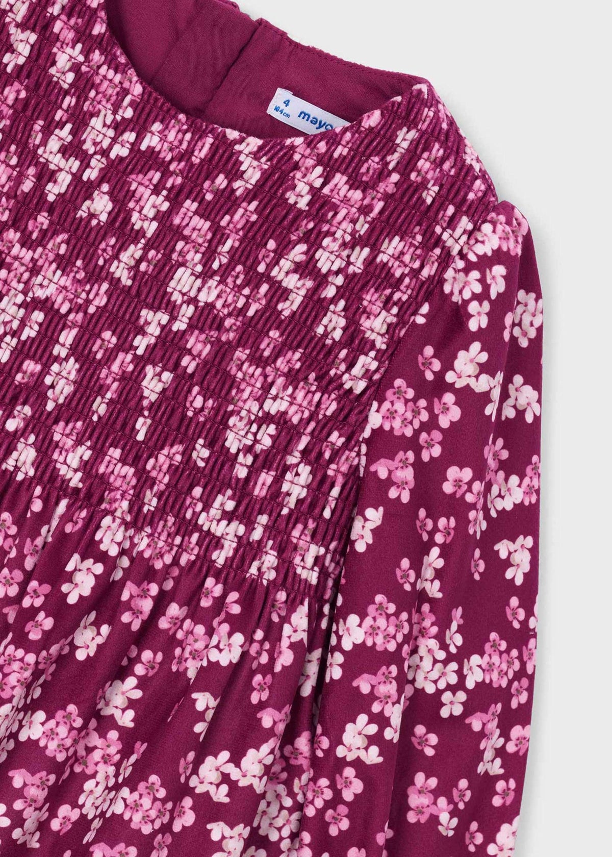 Bedrucktes Samtkleid für Mädchen