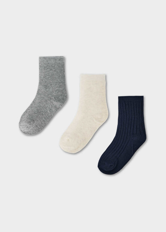 3er-Set schlichte Socken für Jungen