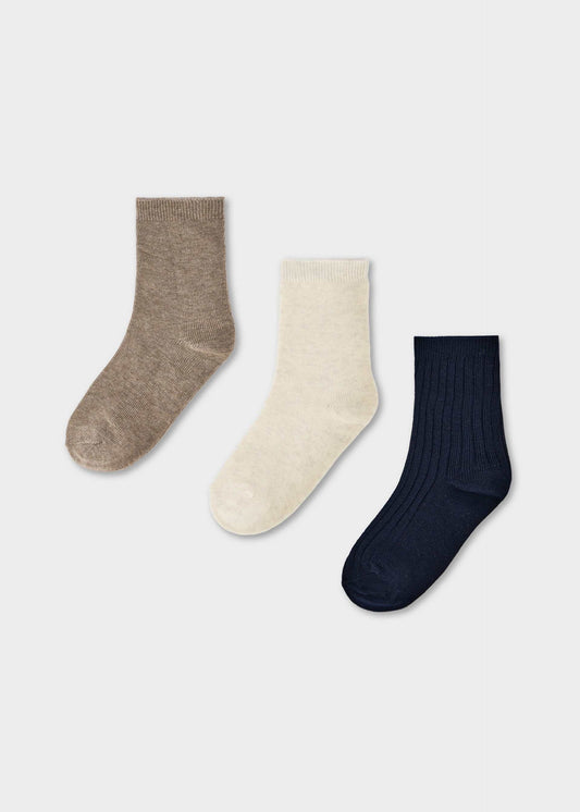 3er-Set schlichte Socken für Jungen
