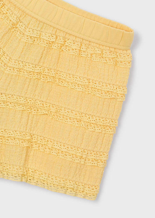 Mädchenshorts mit Rüschen