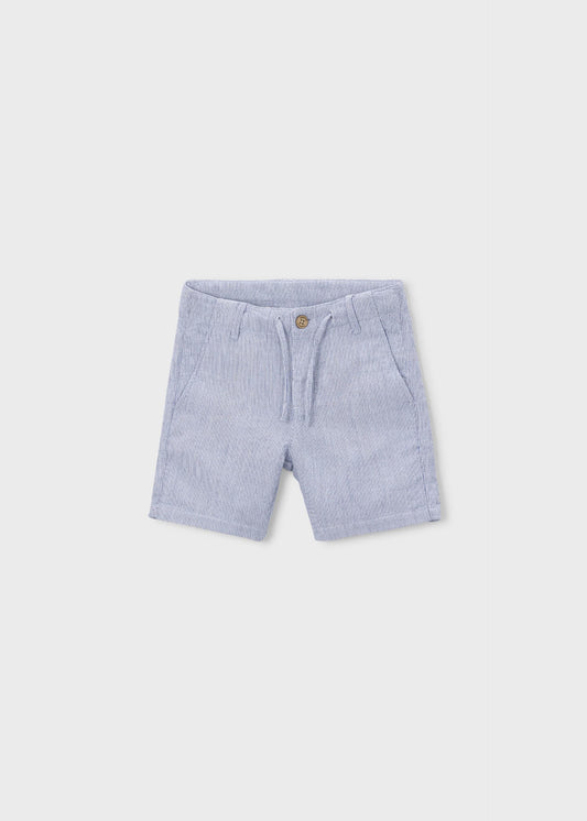 Gestreifte Dobby-Bermudashorts