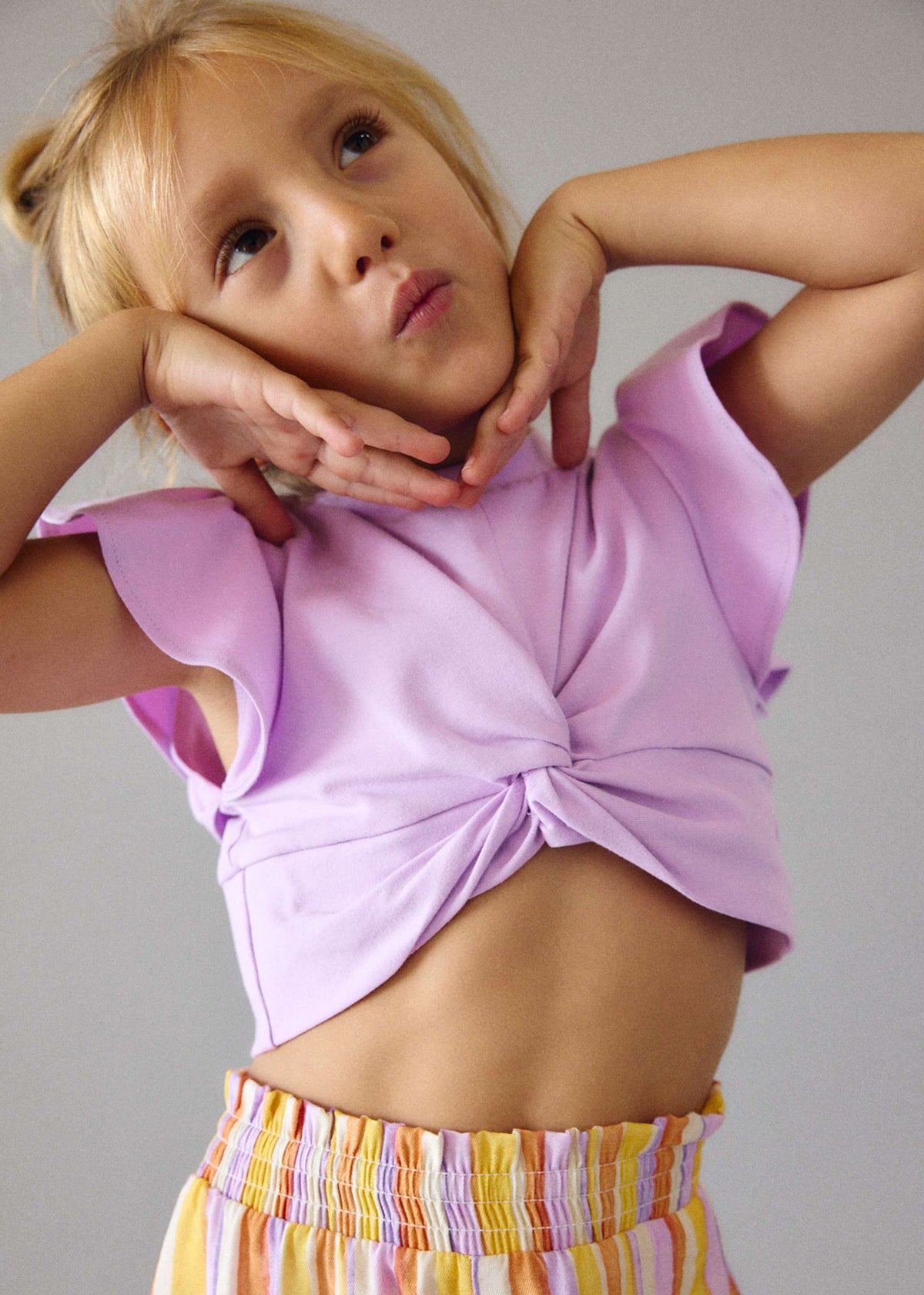 Striped short set girl