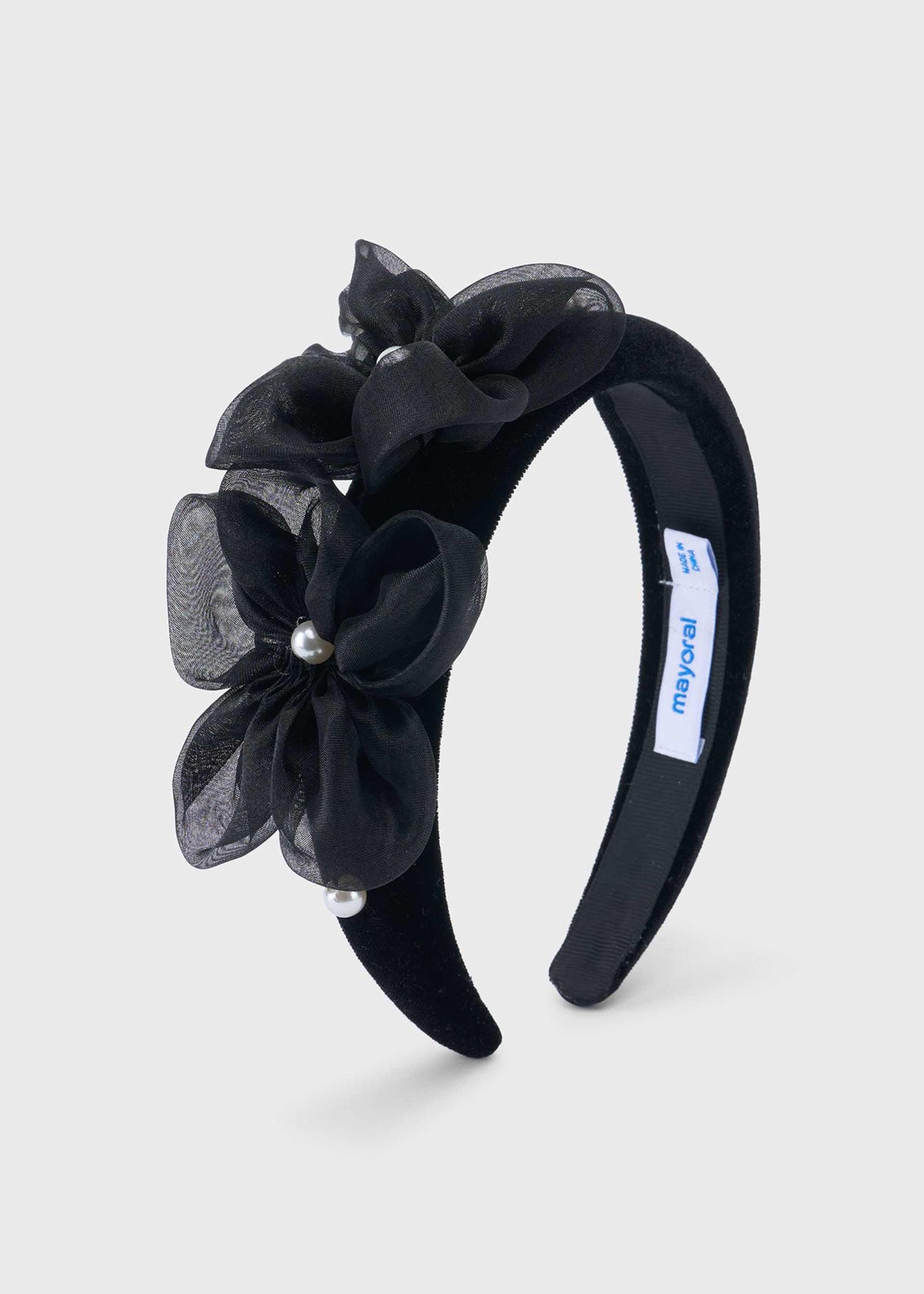Stirnband mit Samtblume für Mädchen