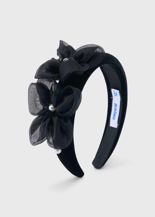Stirnband mit Samtblume für Mädchen