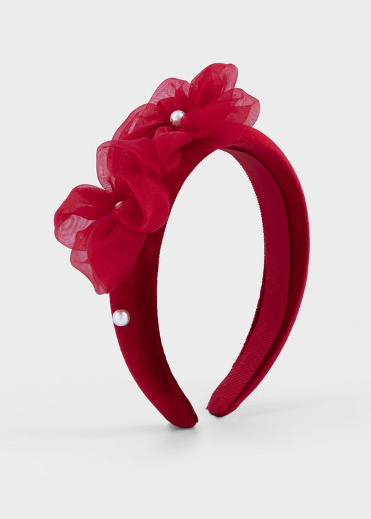 Stirnband mit Samtblume für Mädchen